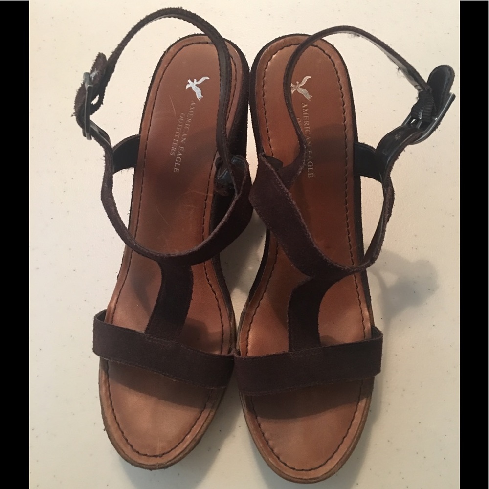 American Eagle Brown Leather Sandals Sz 8.5